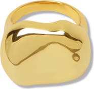 Argento Vivo Sterling Silver Rectangle Dome Ring
