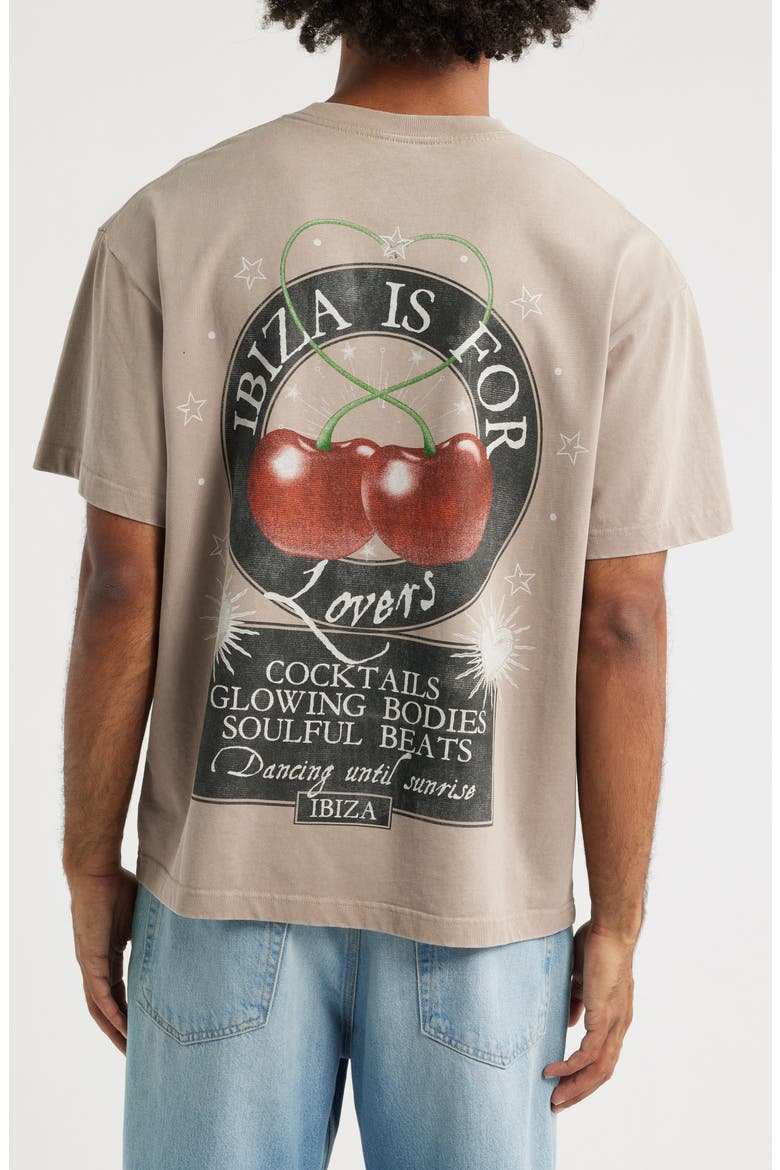 NL Lovers Graphic T-Shirt, Alternate, color, BROWN WASH