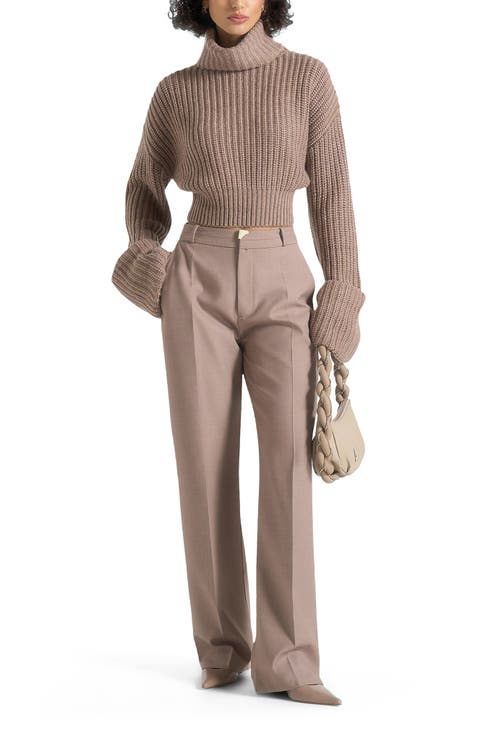 Amaya Roll Neck Knit Jumper With Cuffs