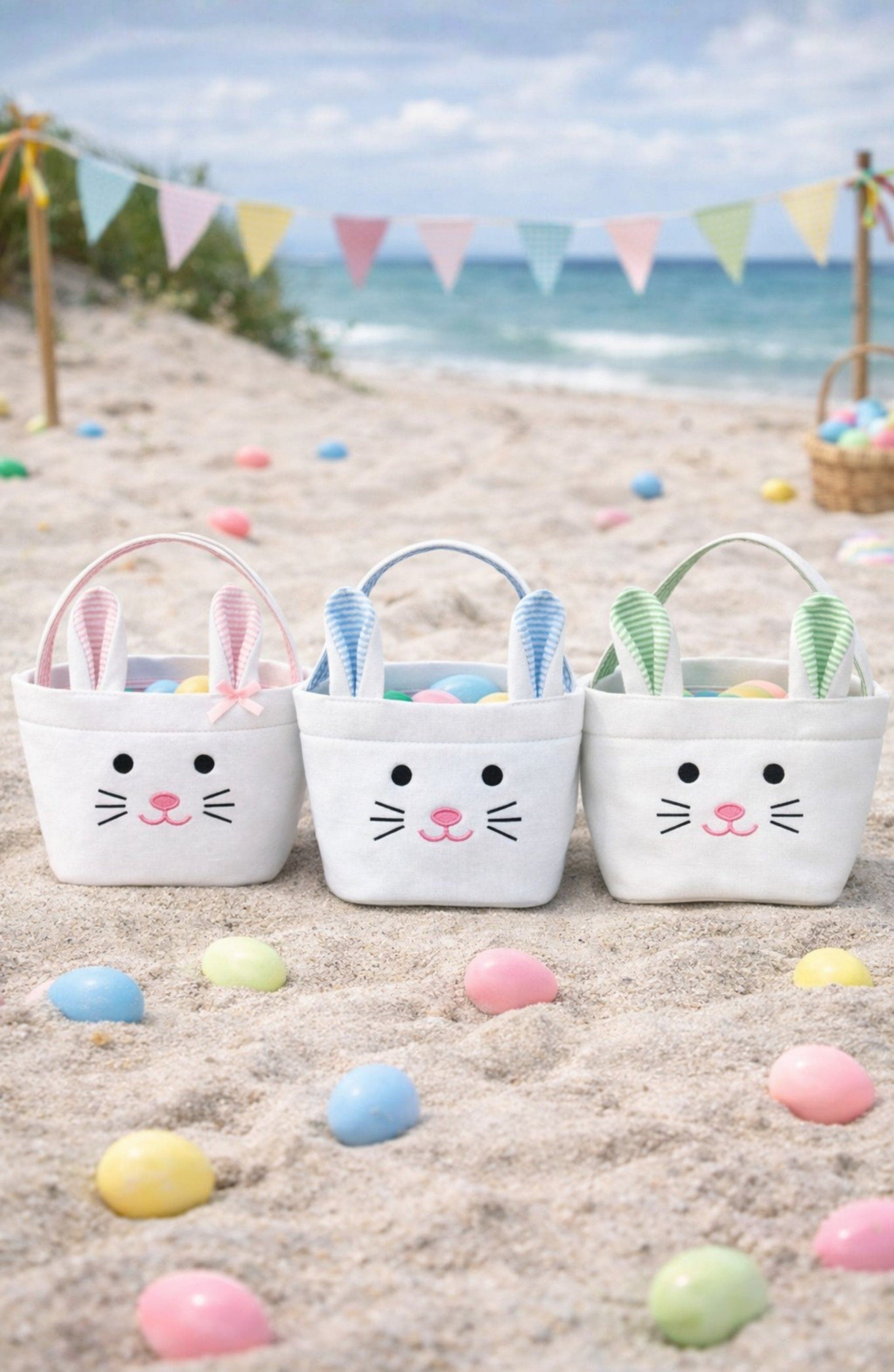 Bits & Bows Easter Bitty Bunny Basket, Alternate, color, Green