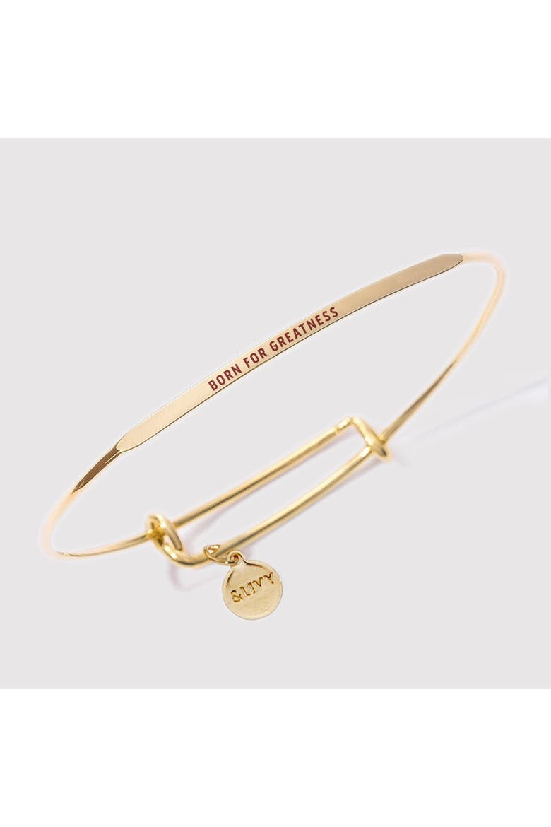 Posy Bangle Bracelet Born For Greatness, Alternate, color, Gold