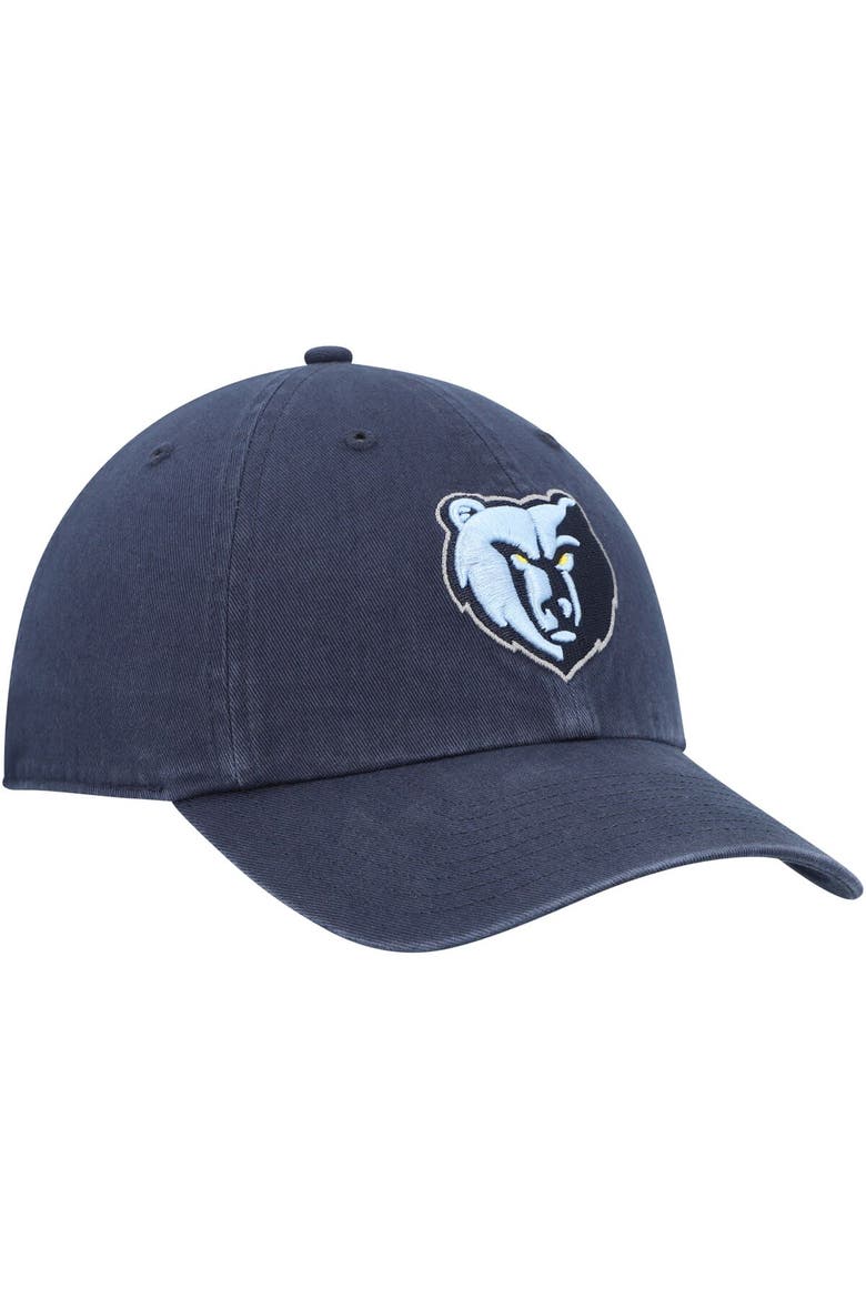 Men's '47 Navy Memphis Grizzlies Primary Logo Clean Up Adjustable Hat, Alternate, color, Navy