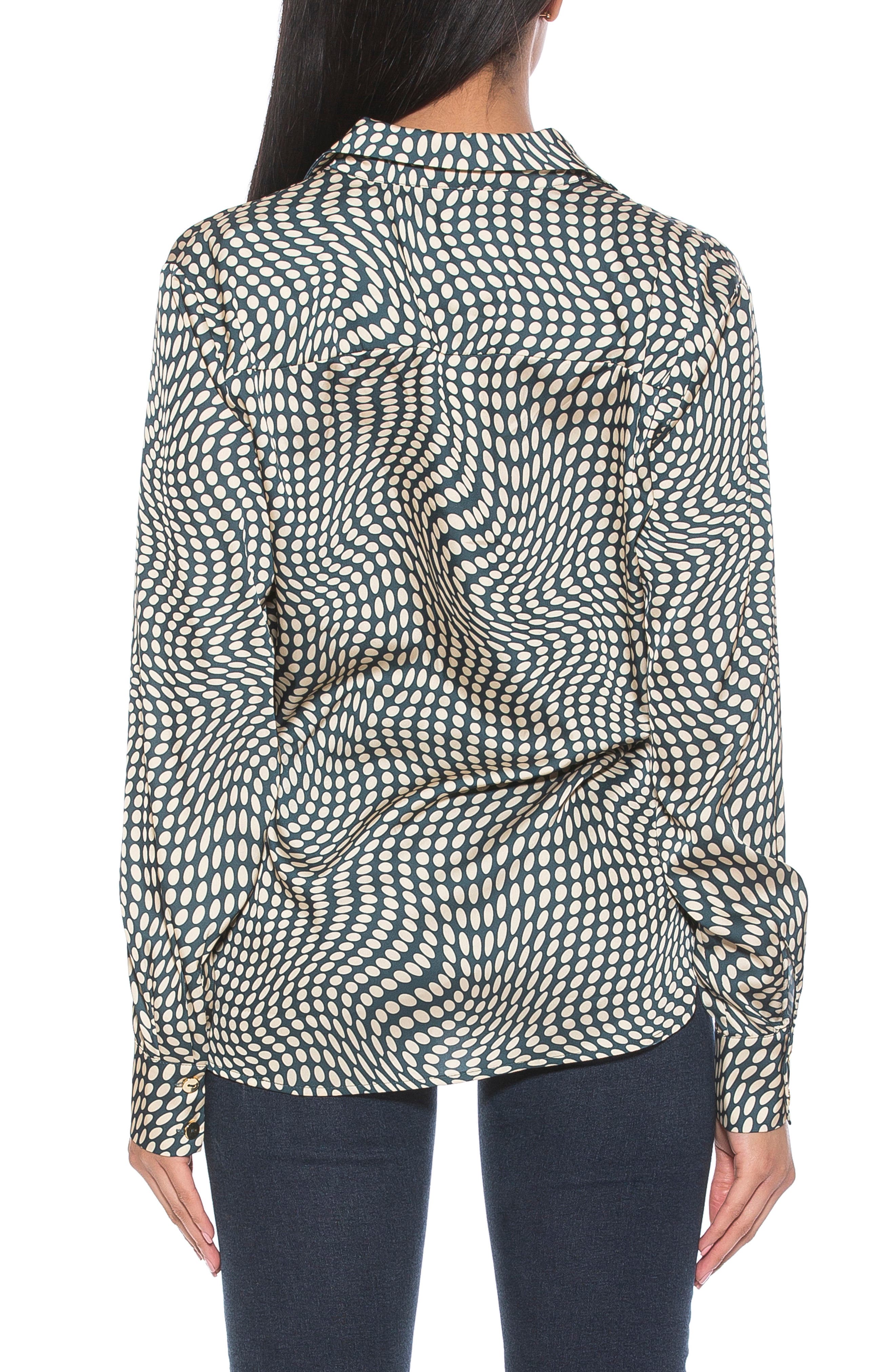Rylin Silky Front Button Blouse - image 2