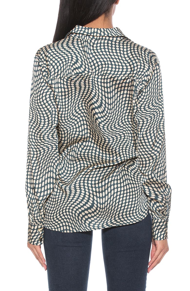 Rylin Silky Front Button Blouse