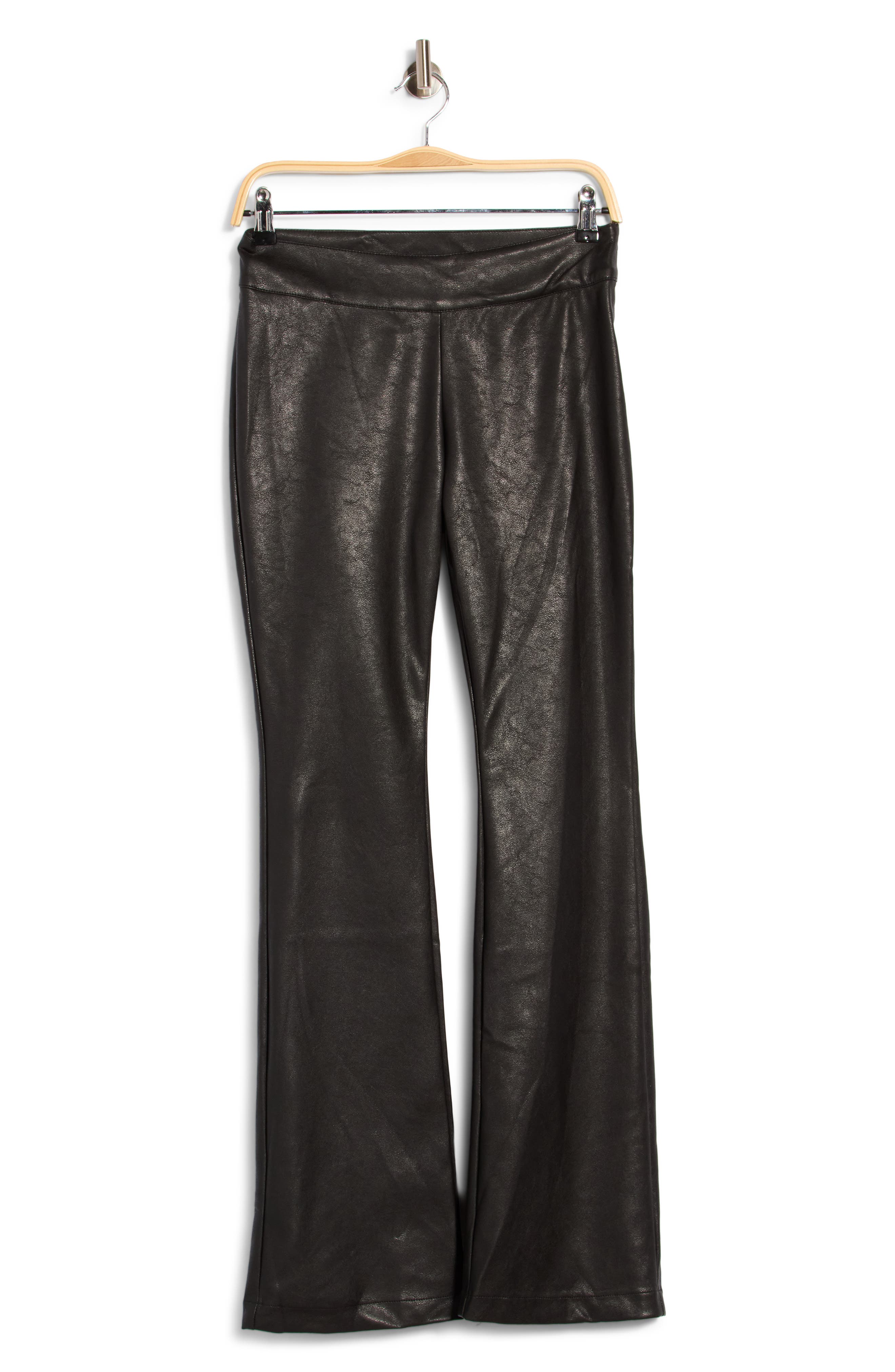Cologne Faux Leather Bootleg Pants