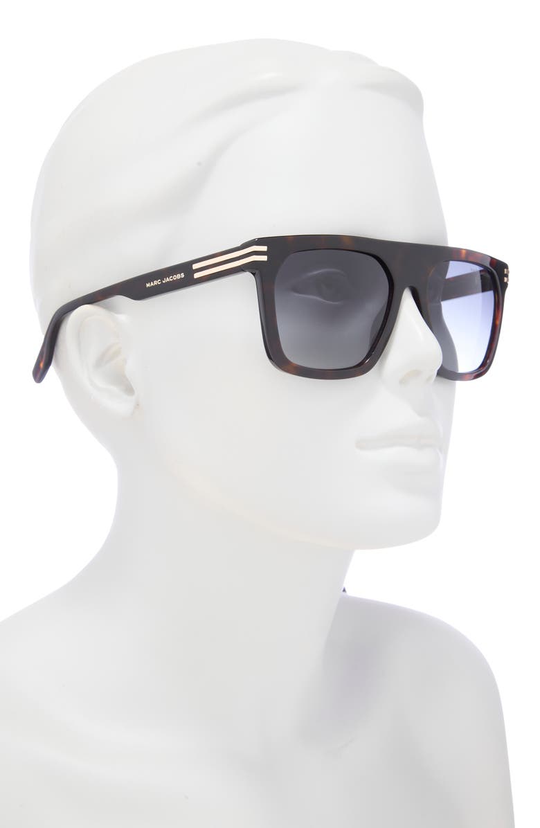 Marc Jacobs 55mm Shield Sunglasses, Alternate, color, Havana