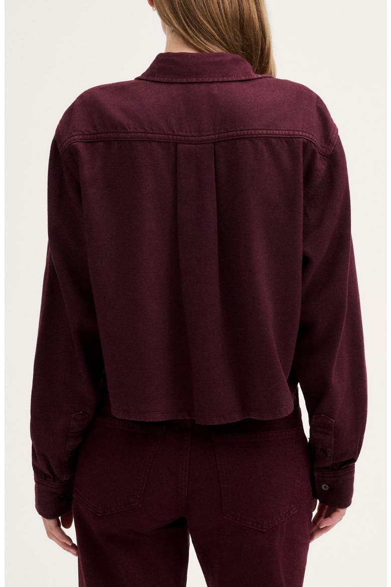 Cool Relaxed Denim Shirt, Alternate, color, SMOKED CLARET