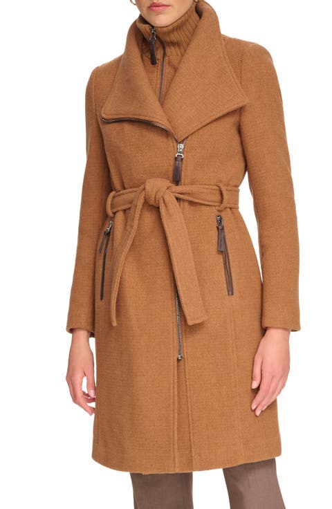 Angled Zip Twill Coat