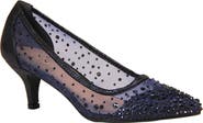 LADY COUTURE Rhinestone Kitten Heel Pump