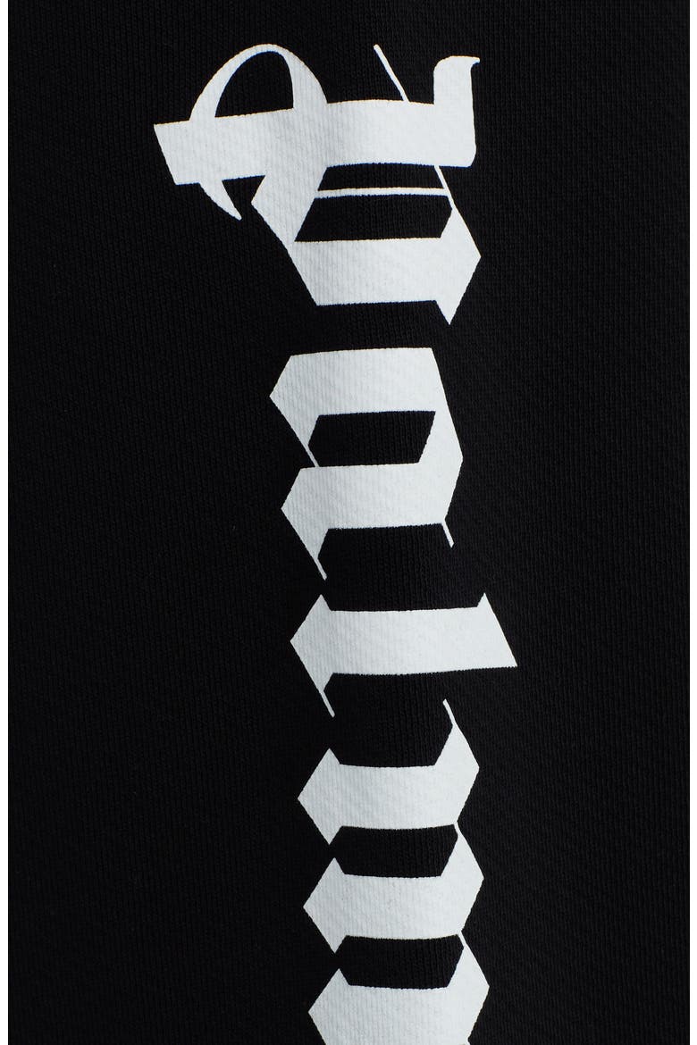 Side Logo Cotton Joggers, Alternate, color, BLACK WHITE