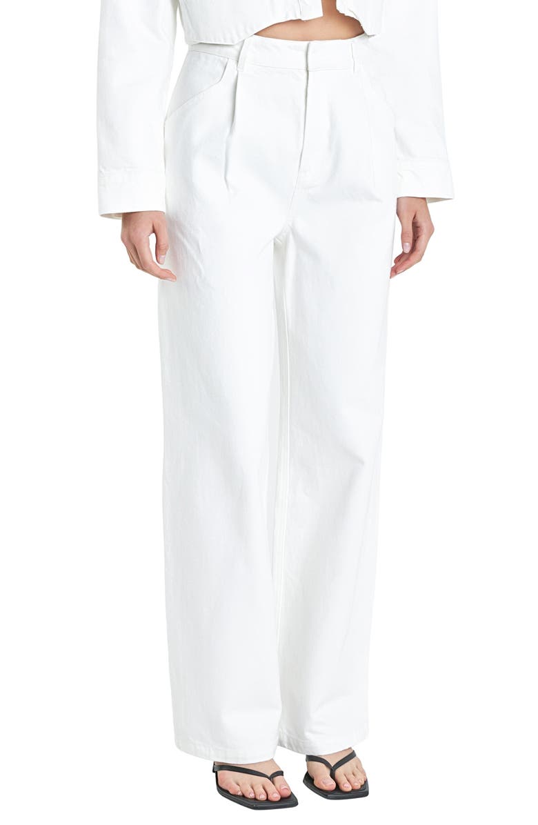 Grey Lab High Waist Wide Leg Pants, Alternate, color, Off White