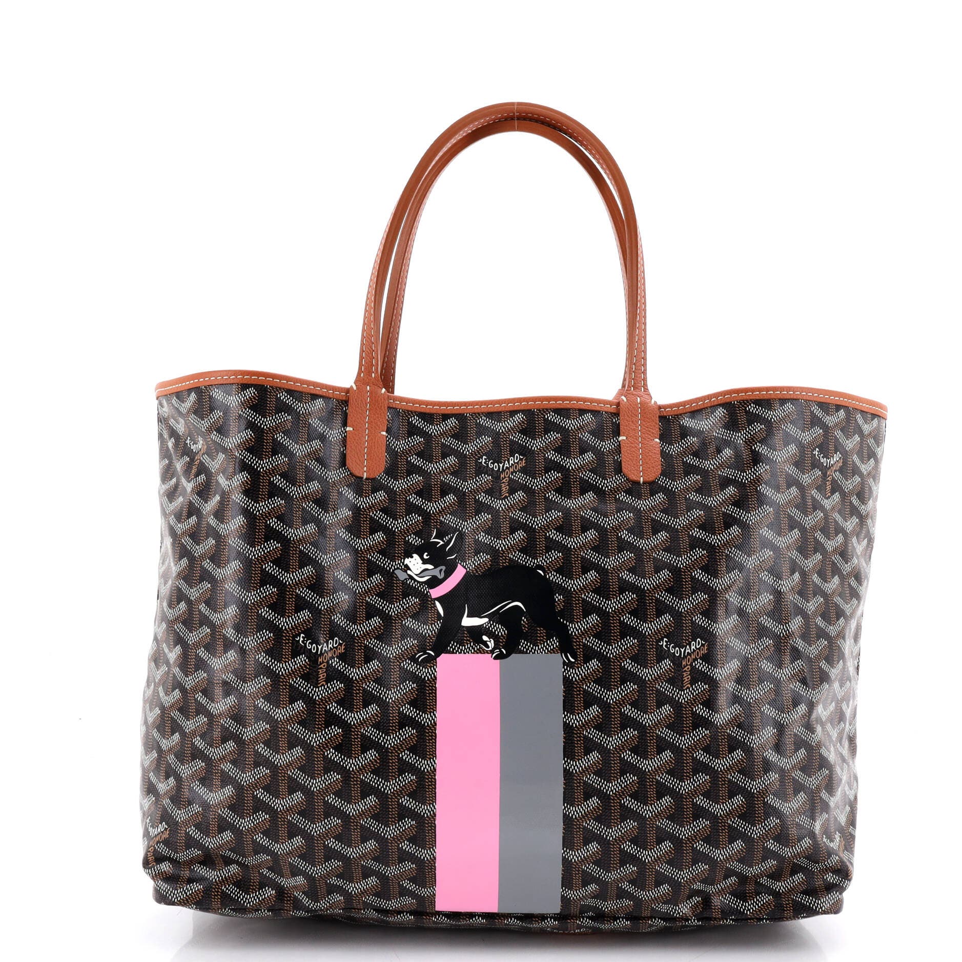 Saint Louis Tote Printed Coated Canvas PM, Main, color, Black