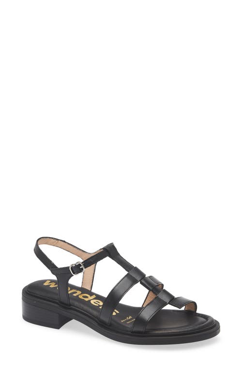 Wonders Janet Strappy Sandal In Iseo Black
