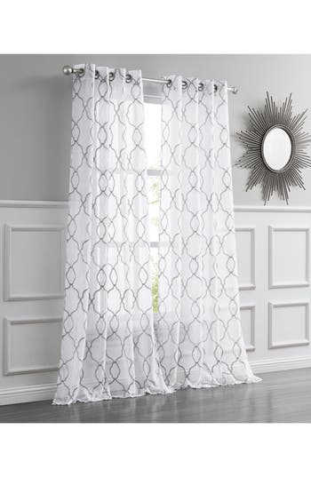 Dainty Home Single Sheer Panel Curtain In White