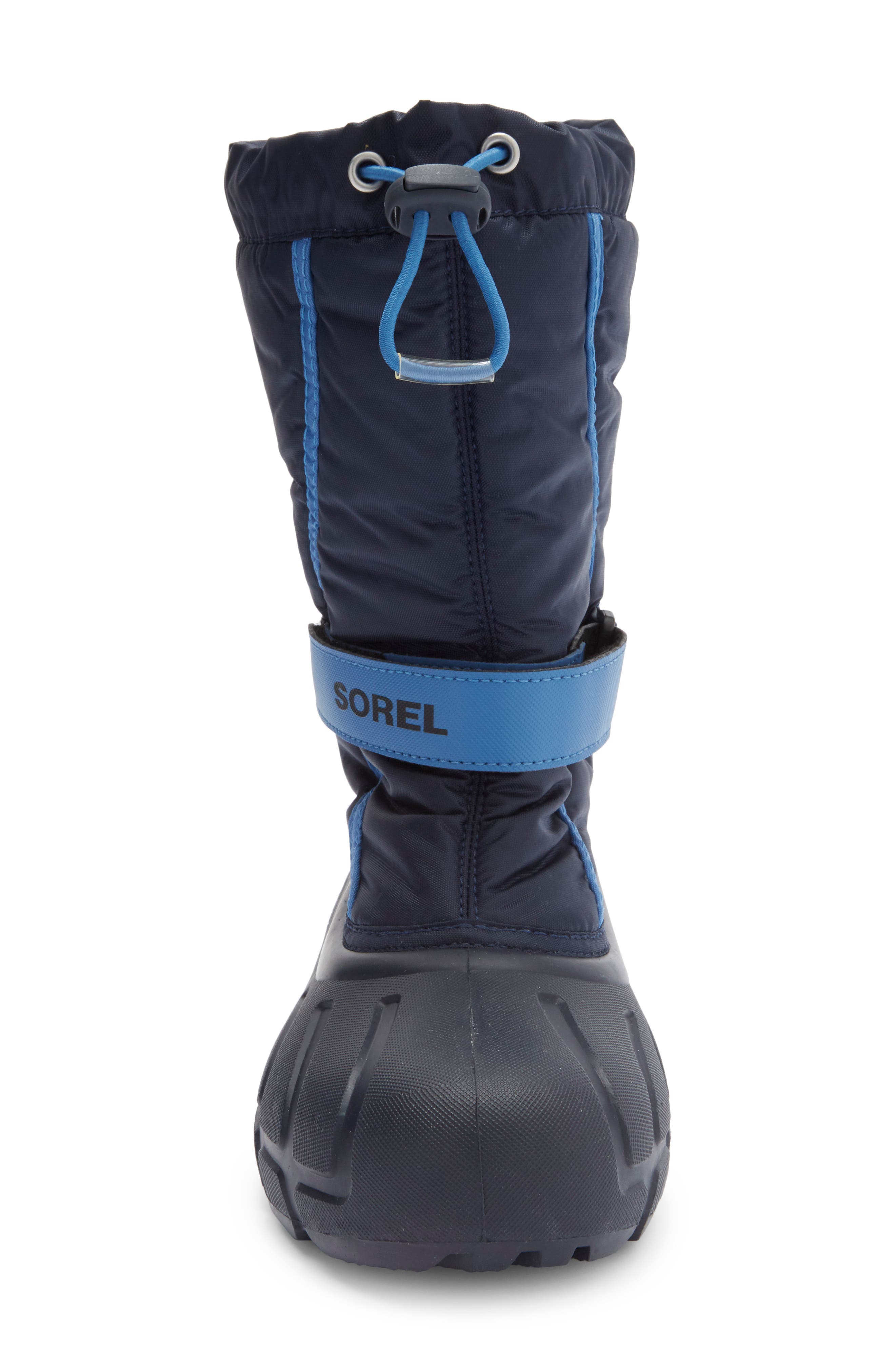 Kids' Flurry Weather Resistant Snow Boot, Alternate, color, BLACK/ BRIGHT BLUE