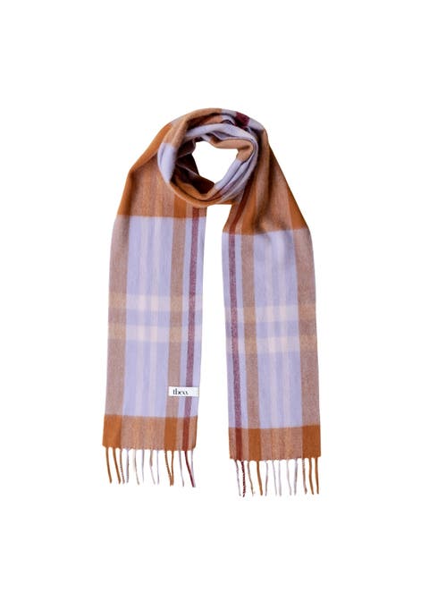 Lambswool Checkered Skinny Scarf