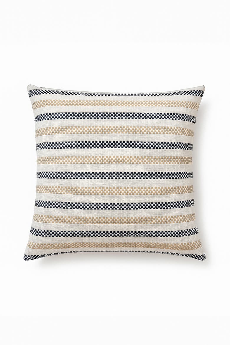 Marina Stripe Pillow, Alternate, color, Navy Blue