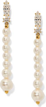 Nadri Under the Sea Cubic Zirconia & Faux Pearl Drop Earrings