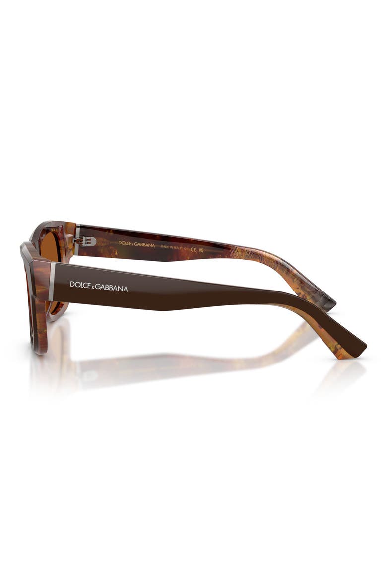 52mm Square Sunglasses, Alternate, color, TOP BROWN/ PEARL GOLD BROWN