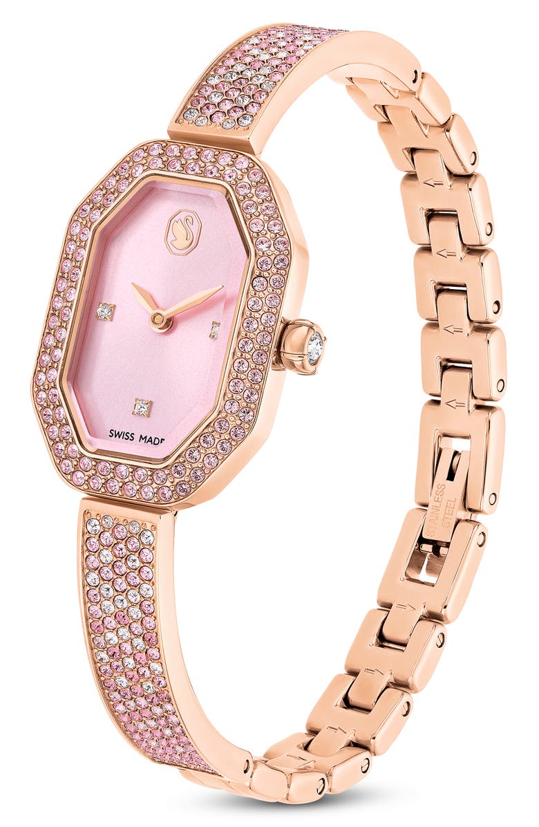 Swarovski Dextera Bracelet Watch, 31mm x 19mm case, Alternate, color, Pink