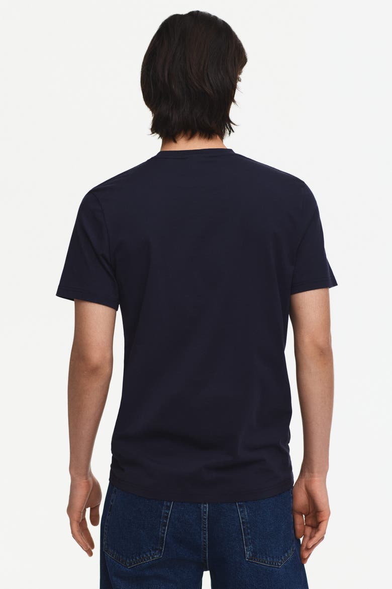 Slim Fit Pima Cotton T-shirt, Alternate, color, Navy blue