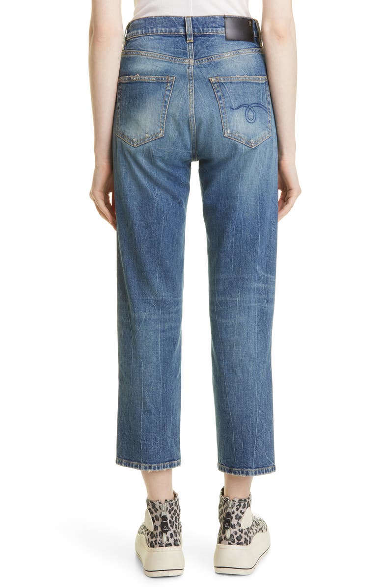R13 Shelley Slim Straight Leg Jeans, Alternate, color,