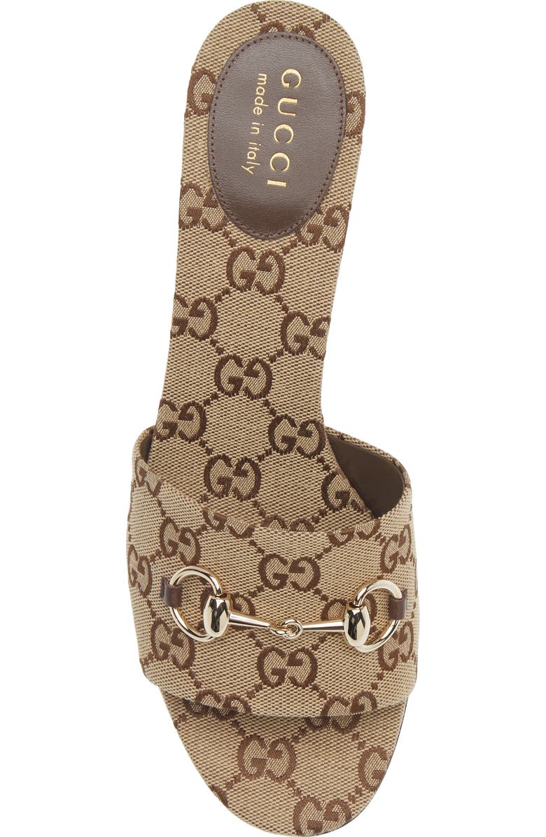 Gucci Siaga Horsebit Slide Sandal, Alternate, color, Beige