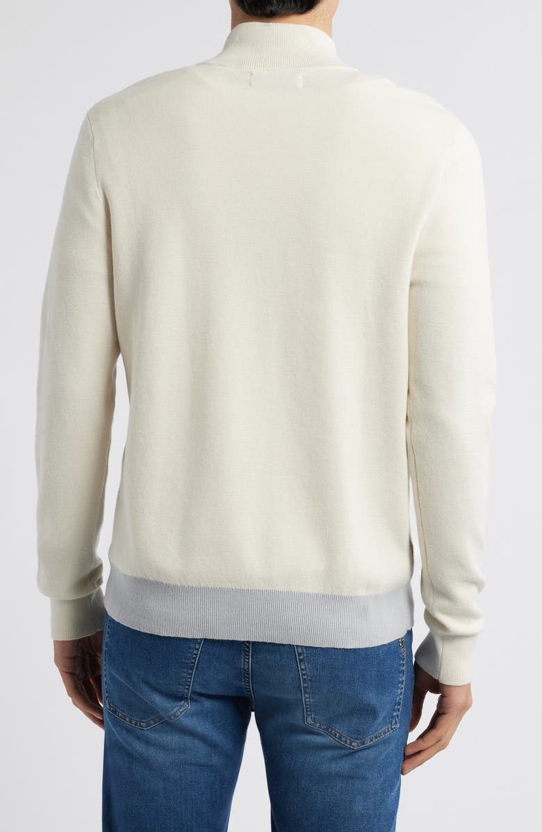 Original Penguin Stripe Quarter Zip Pullover, Alternate, color, 