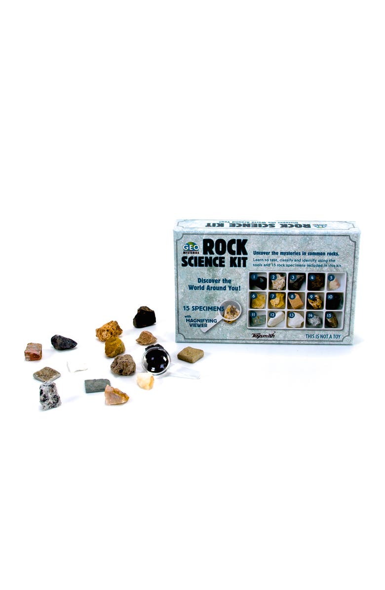 Toysmith Toy Rock Science Geology Mineral Specimen STEM Kit, Alternate, color, Multicolored
