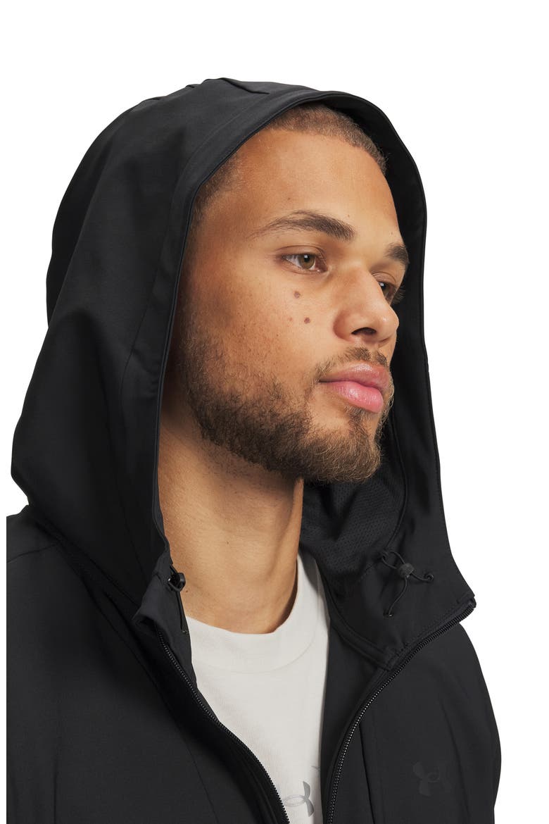 Unstoppable Short Sleeve Full Zip Hoodie, Alternate, color, BLACK / / BLACK
