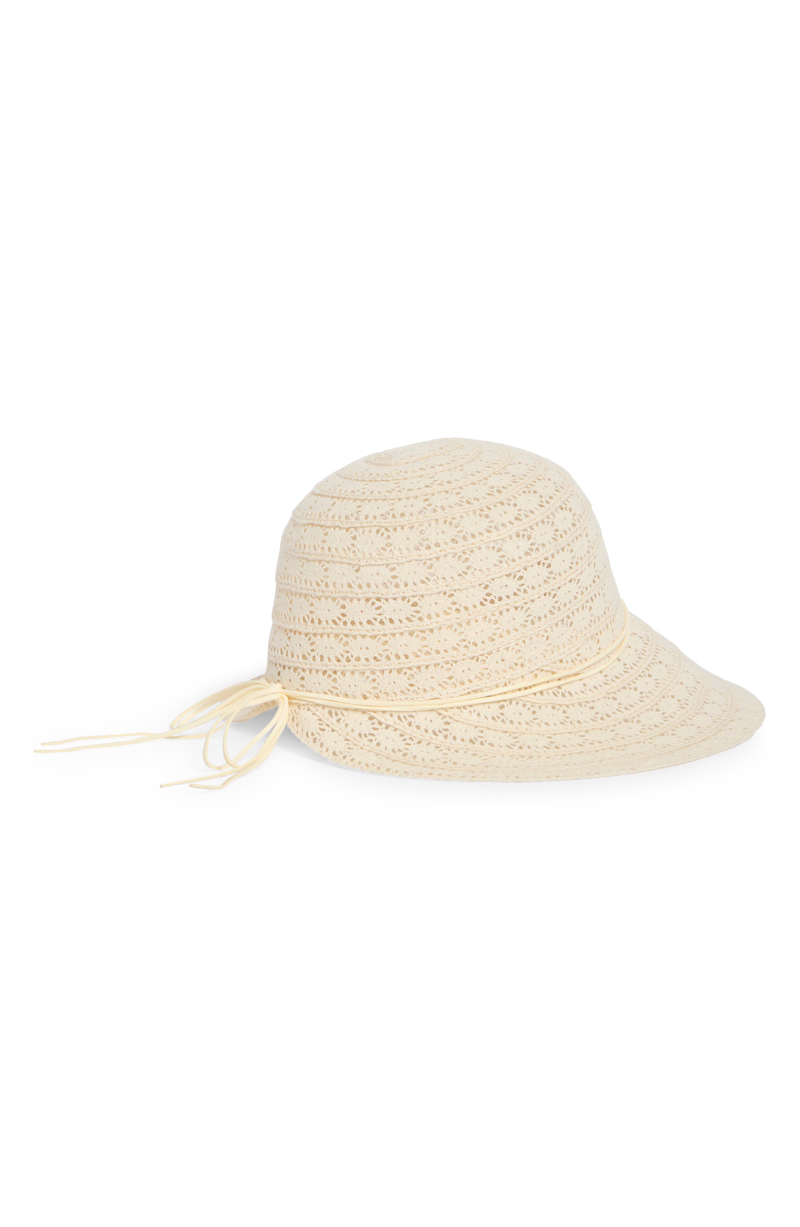 Crochet Braid Straw Sun Hat