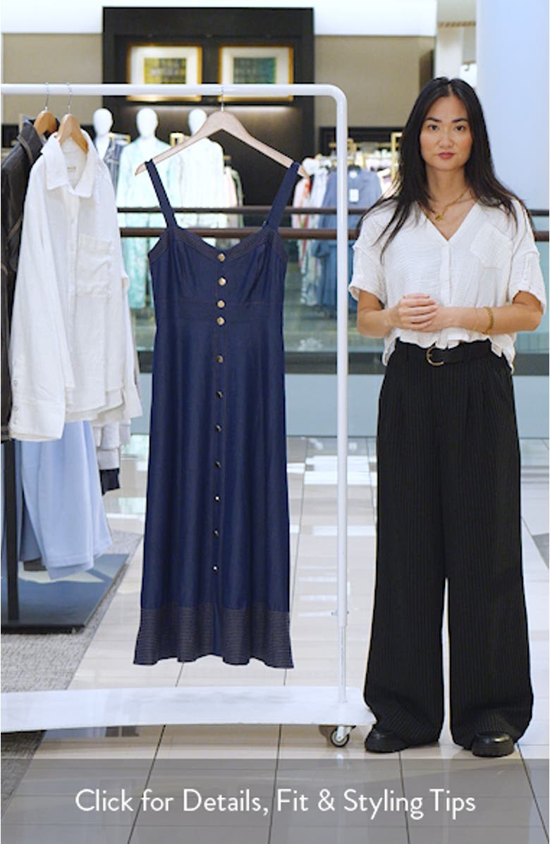 Molli Seamed Chambray Sundress, sales video thumbnail