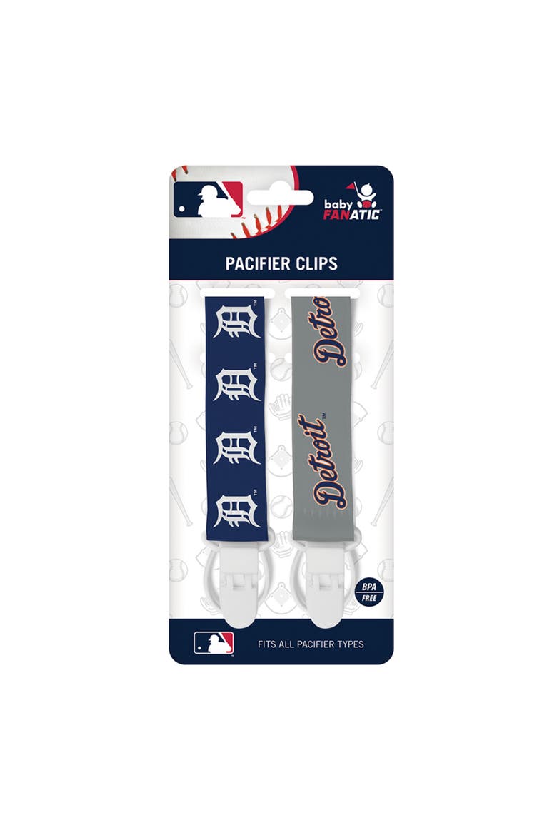Detroit Tigers Pacifier Clip 2-Pack, Alternate, color, Multicolor