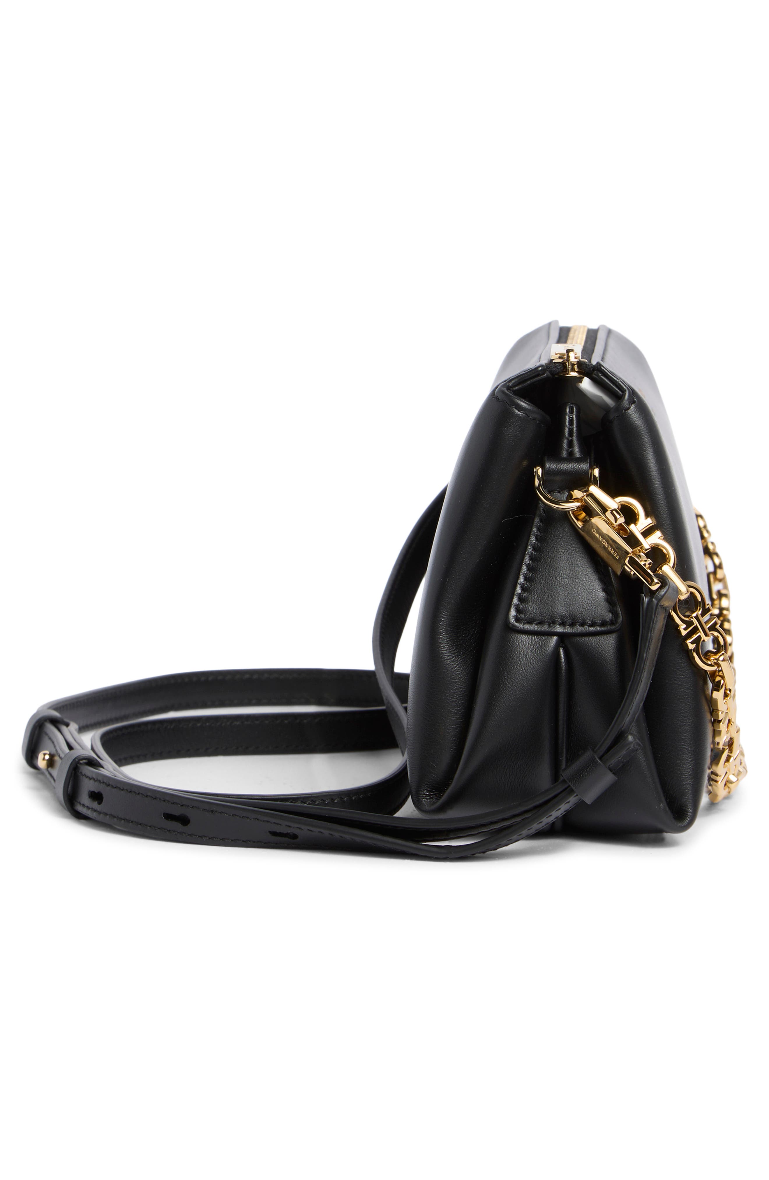 FERRAGAMO Mini New Line Shoulder Bag, Alternate, color, Nero