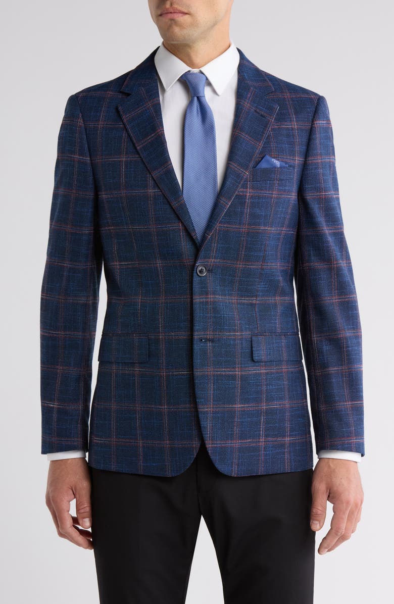 Vince Camuto Windowpane Sport Coat, Main, color,
