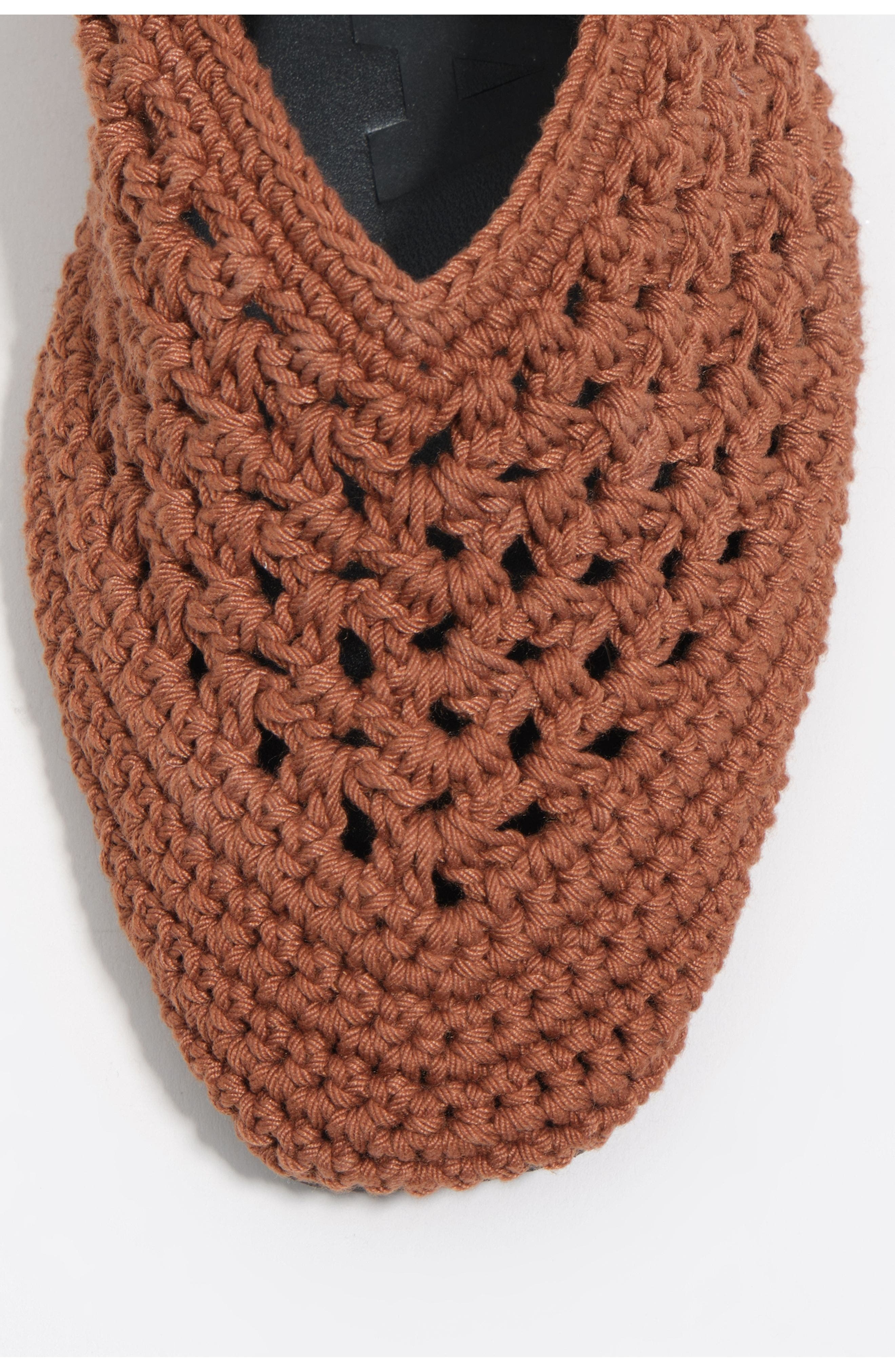 Crochet Flats Ballerina, Alternate, color, TAN