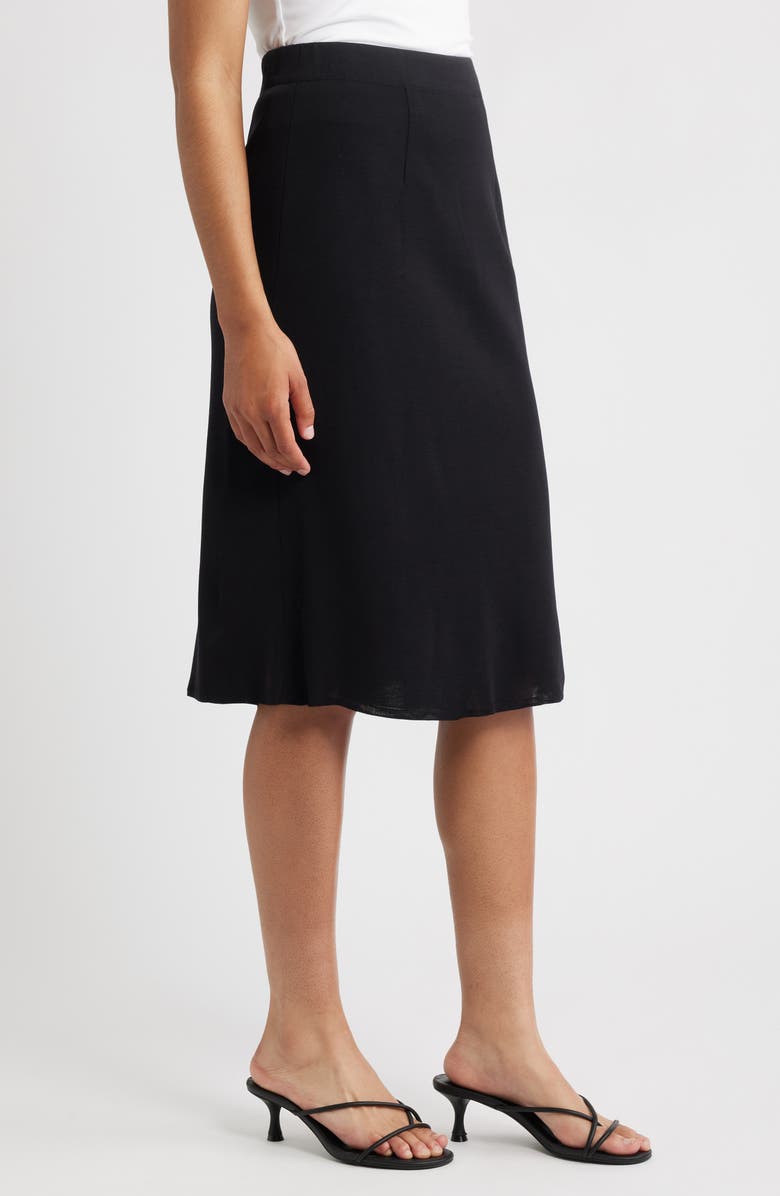 Misook Straight Knit Skirt, Alternate, color, Black