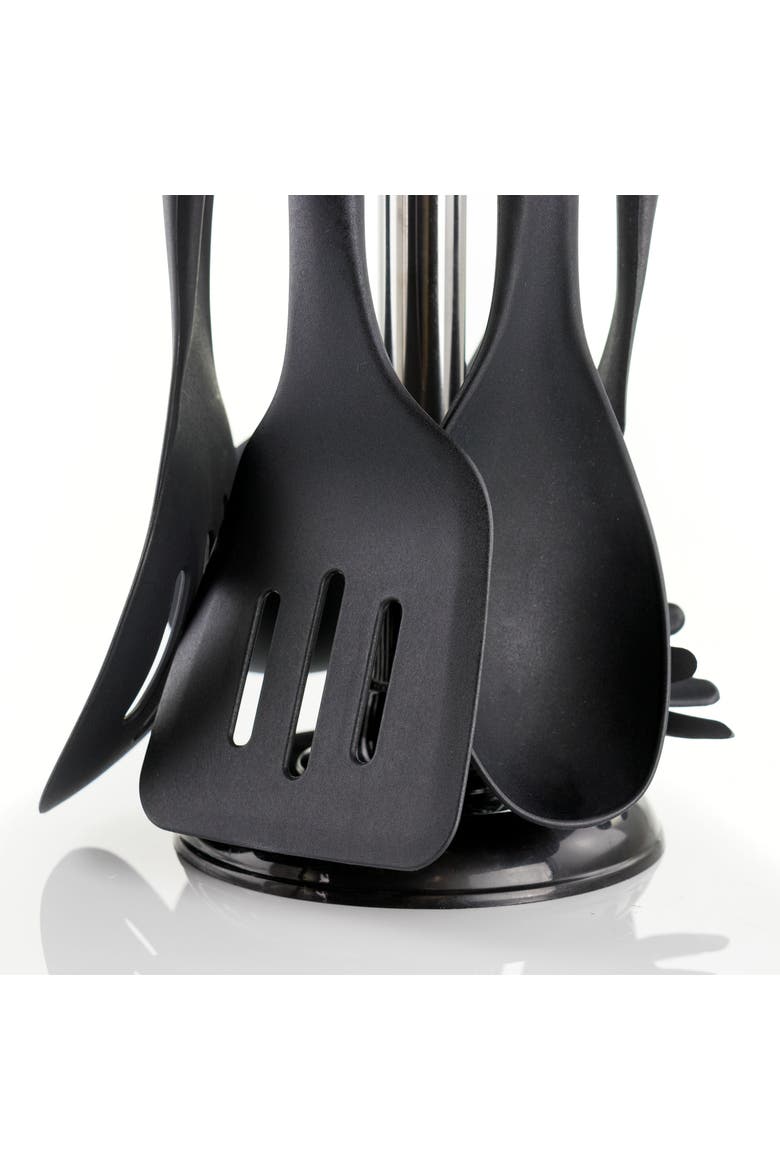 Nylon Cooking Utensils, Set of 7, Alternate, color, Black