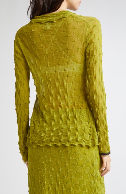 Yanyan Borlor Wool Cardigan In Green