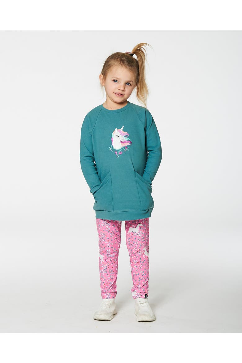 Girl's Tunic With Front Pocket Emerald Green, Alternate, color, Artic