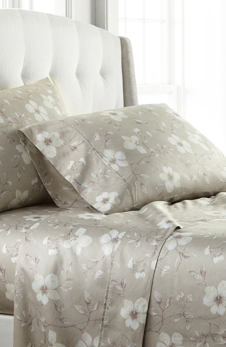 SOUTHSHORE FINE LINENS Mystic Garden Pillow Cases, Main, color, Taupe Grey