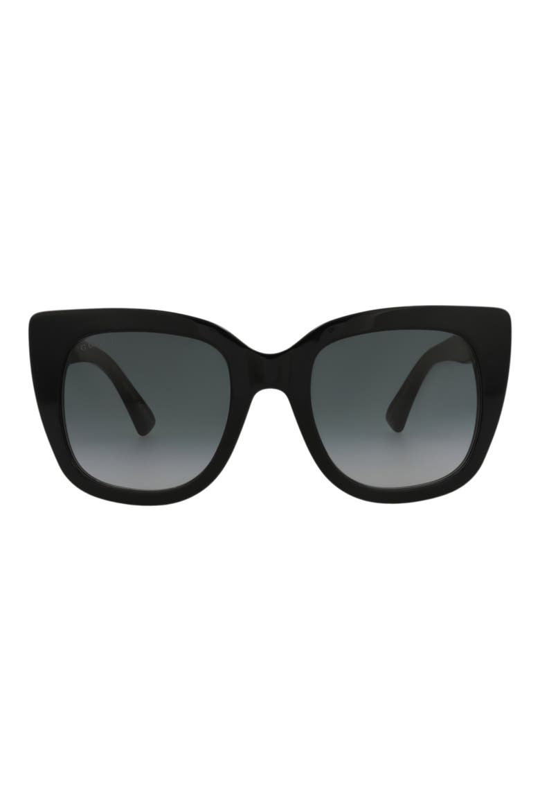 51mm Cat Eye Sunglasses, Main, color, BLACK BLACK GREY