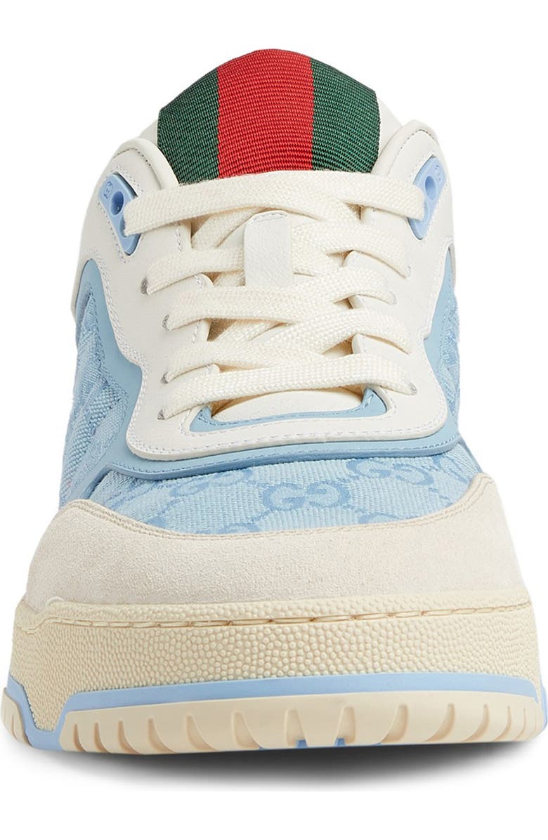 Gucci Re-Web Mixed Media Sneaker, Alternate, color, Light Blue