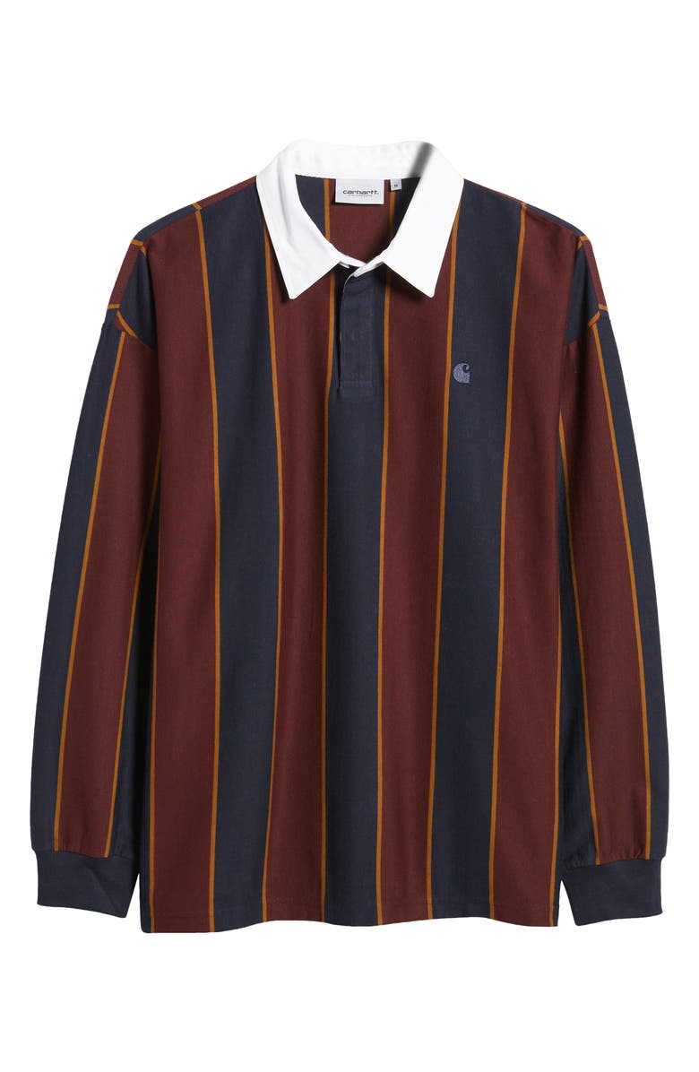 Carhartt Work In Progress Vertical Stripe Cotton Rugby Shirt, Alternate, color,