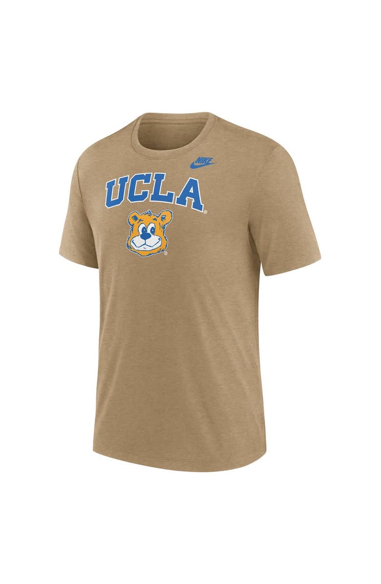 Nike Men's Nike Heather Light Brown UCLA Bruins Legacy Arch Tri-Blend T-Shirt, Alternate, color, Light Brown