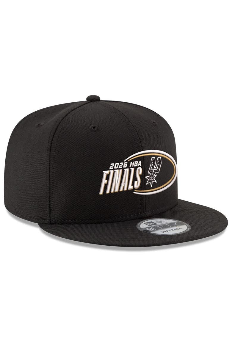 Men's New Era Black San Antonio Spurs 2026 NBA Finals 9FIFTY Snapback Hat, Alternate, color, Black