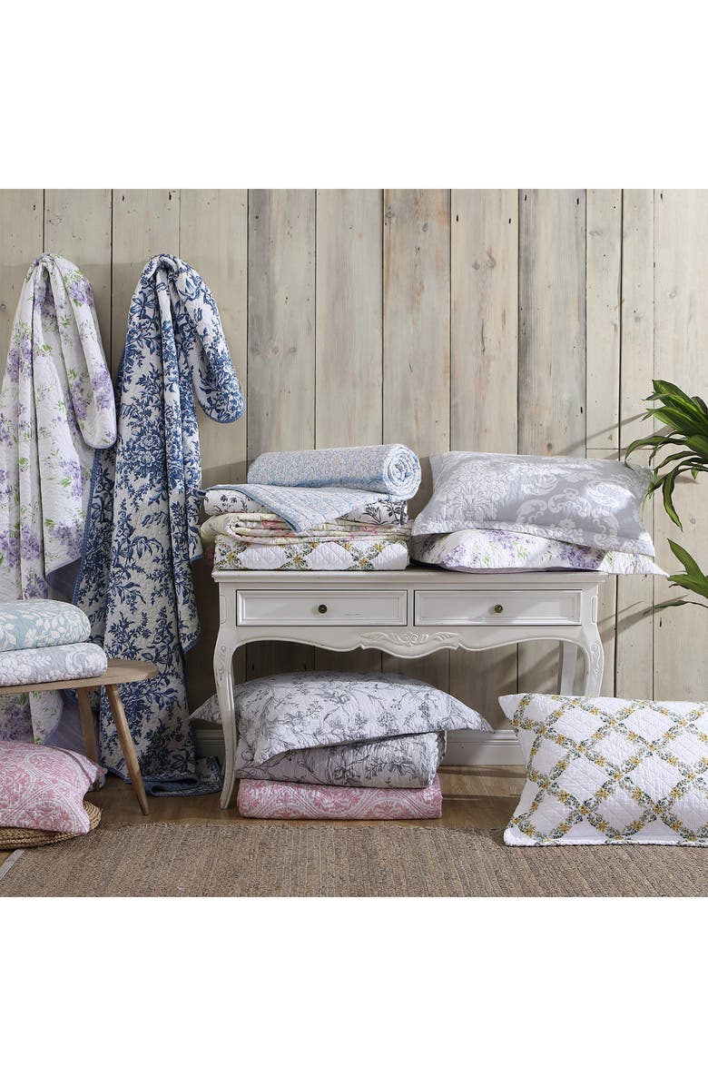 Laura Ashley Kenna Pastel Blue Full/Queen Quilt Set, Alternate, color, 