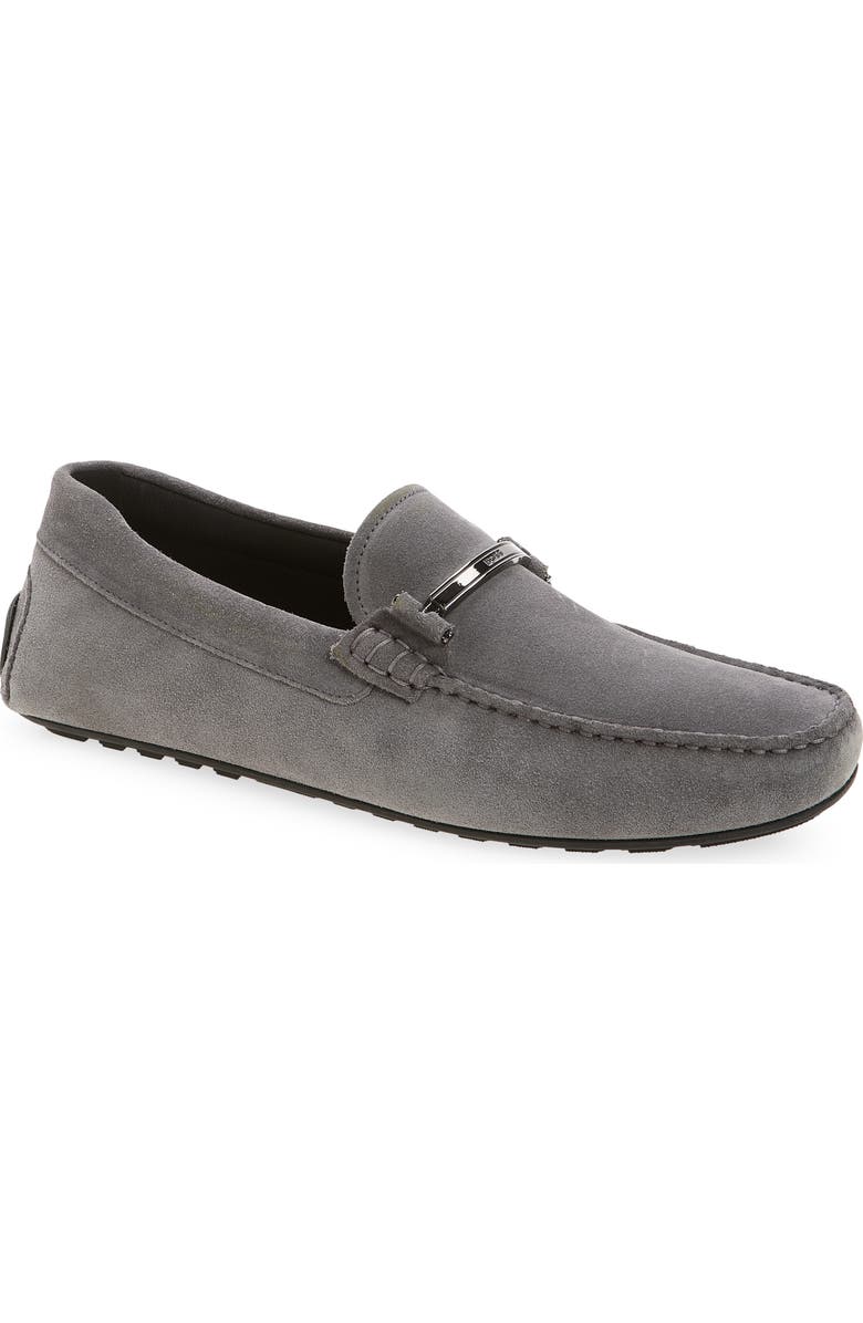 BOSS Noel Driving Shoe, Main, color, Medium Grey