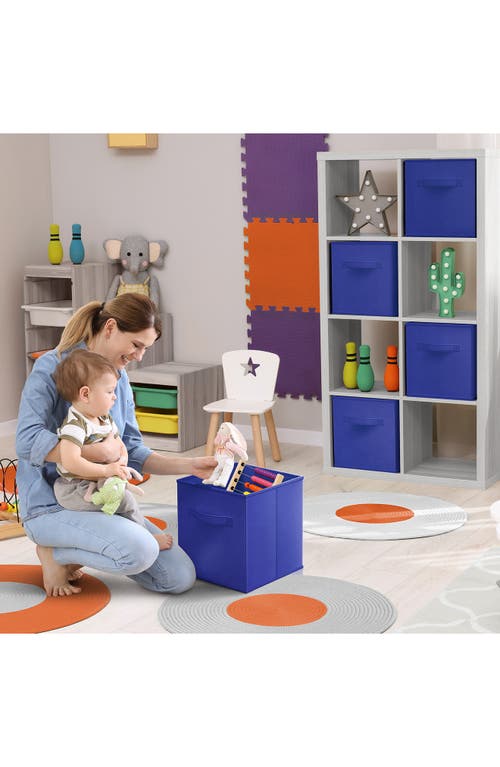 Sorbus 8-pack Collapsible Storage Cube In Royal Blue