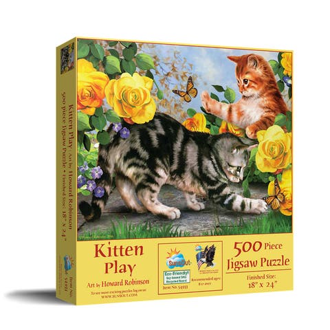 Kitten Play 500 piece Jigsaw Puzzle for Adults